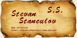 Stevan Stančulov vizit kartica